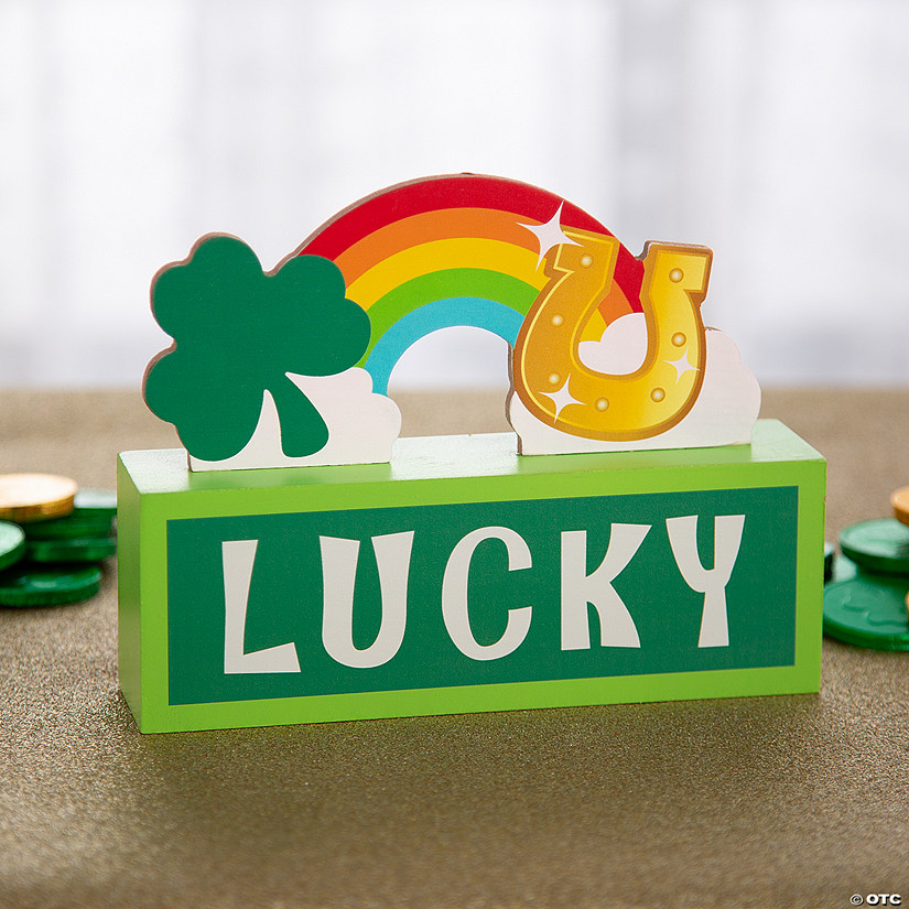 St. Patrick&#8217;s Day Lucky Icons Tabletop Sign Image