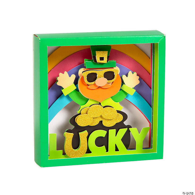 St. Patrick&#8217;s Day Lucky Leprechaun Paper Layering Craft Kit - Makes 3 Image