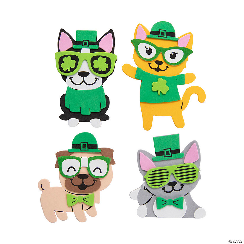 St. Patrick&#8217;s Day Pet Magnet Craft Kit - Makes 12 Image