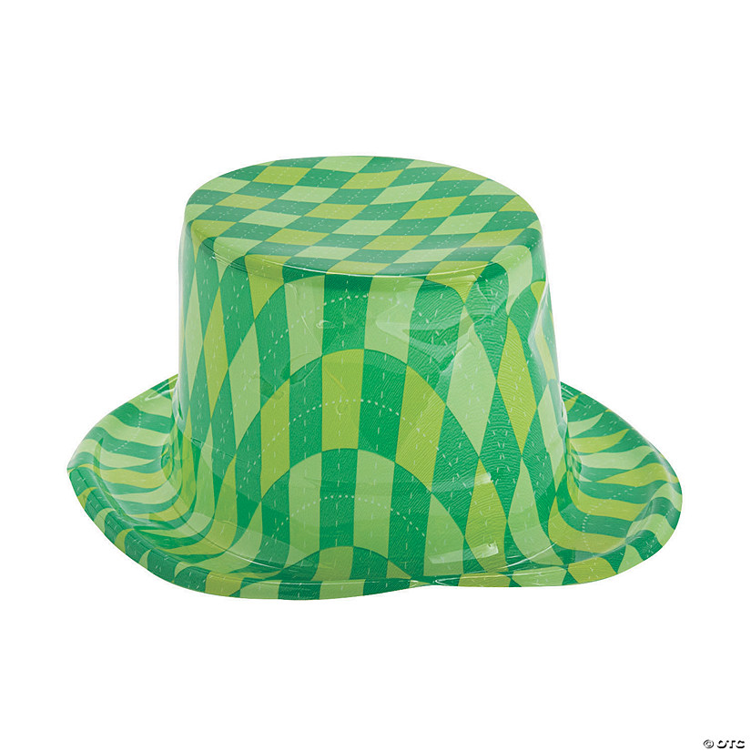 St. Patrick&#8217;s Day Plaid Top Hats - 12 Pc. Image