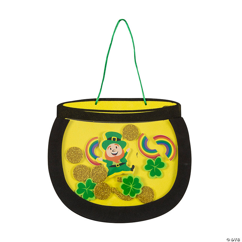 St. Patrick&#8217;s Day Pot of Gold Sign Craft Kit - Makes 12 Image