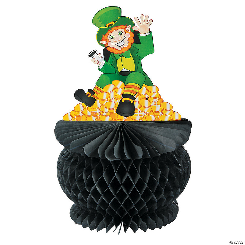 St. Patrick&#8217;s Day Pot of Gold Tissue Paper Centerpiece Image