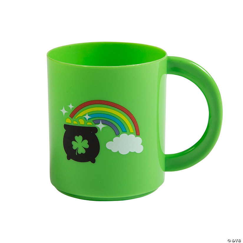 St. Patrick&amp;#8217;s Day Reusable Plastic Mugs - 12 Ct. Image