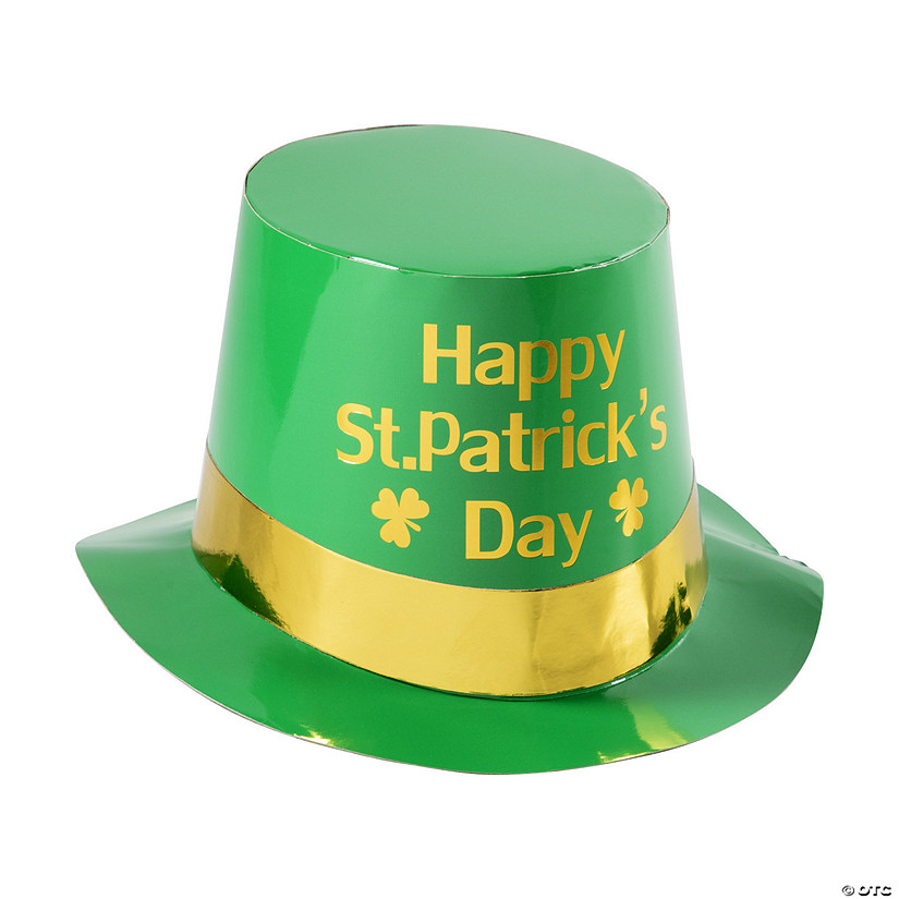 St. Patrick&#8217;s Day Top Hats - 12Pc. Image