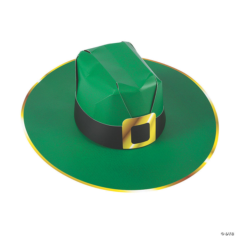 St. Patrick's Day Cardstock Cowboy Hats - 12 Pc. Image