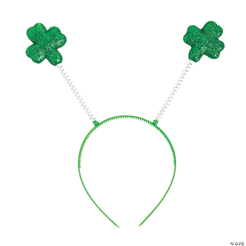 St. Patrick's Day Glitter Shamrock Head Boppers 12 Pc.