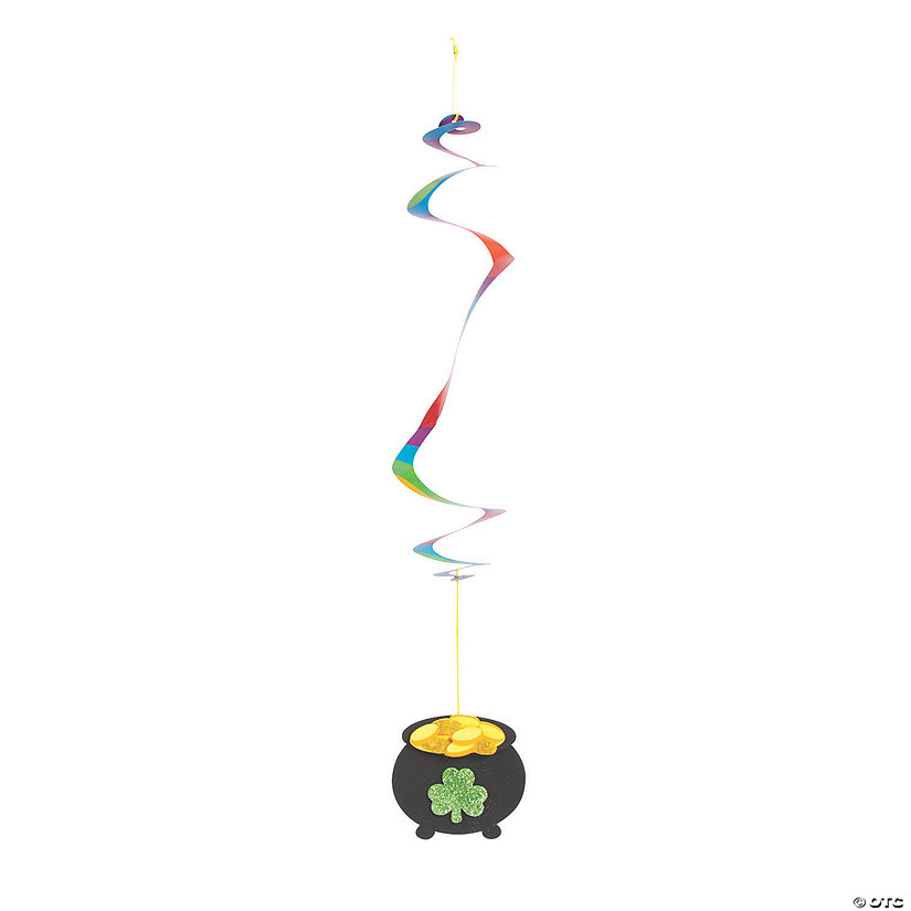 St. Patrick's Day Pot of Gold Hanging Swirl Craft Kit - Makes 12 Image