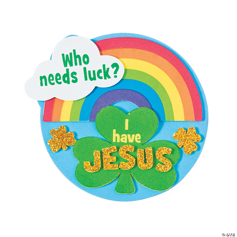 St. Patrick's Day Religious Luck Magnet Craft Kit - Makes 12 Image