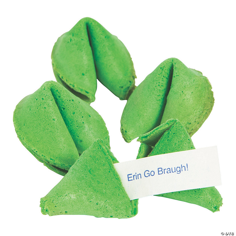 St. Patrick's Day Green Fortune Cookies Oriental Trading
