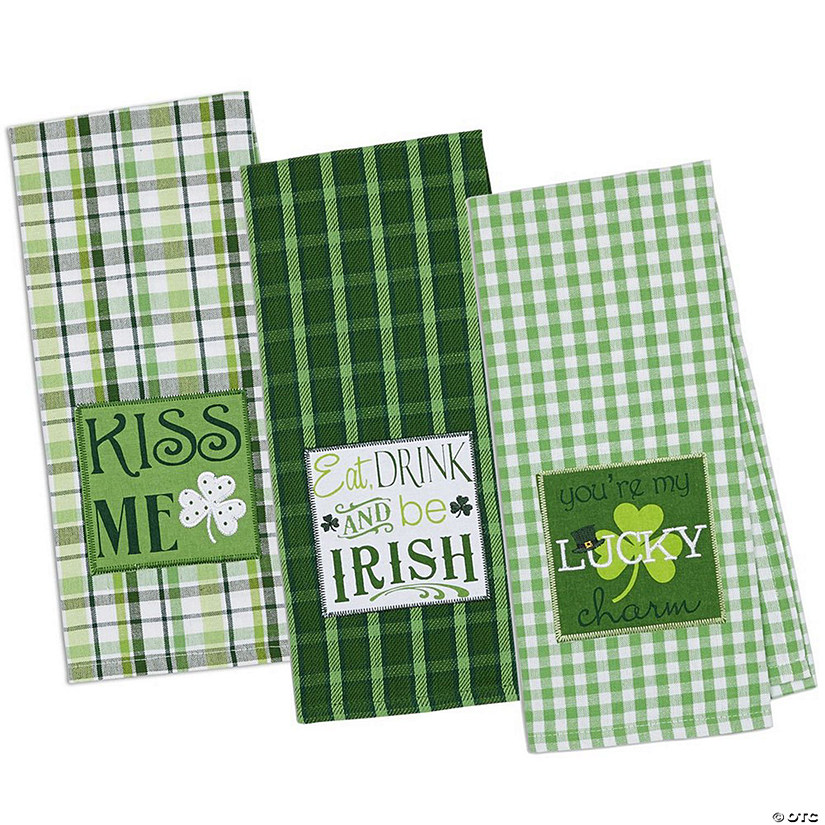 St Pattys Day Embroidered Dishtowel (Set Of 3) Image
