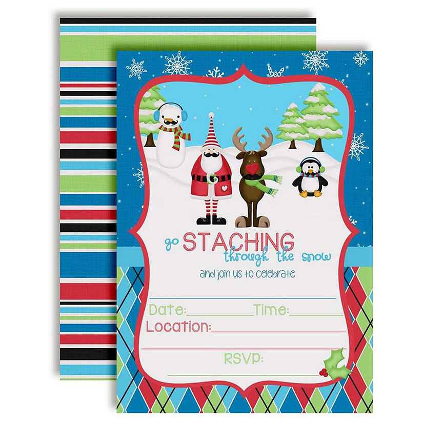 Staching Through the Snow Invitations 40pc. by AmandaCreation Image