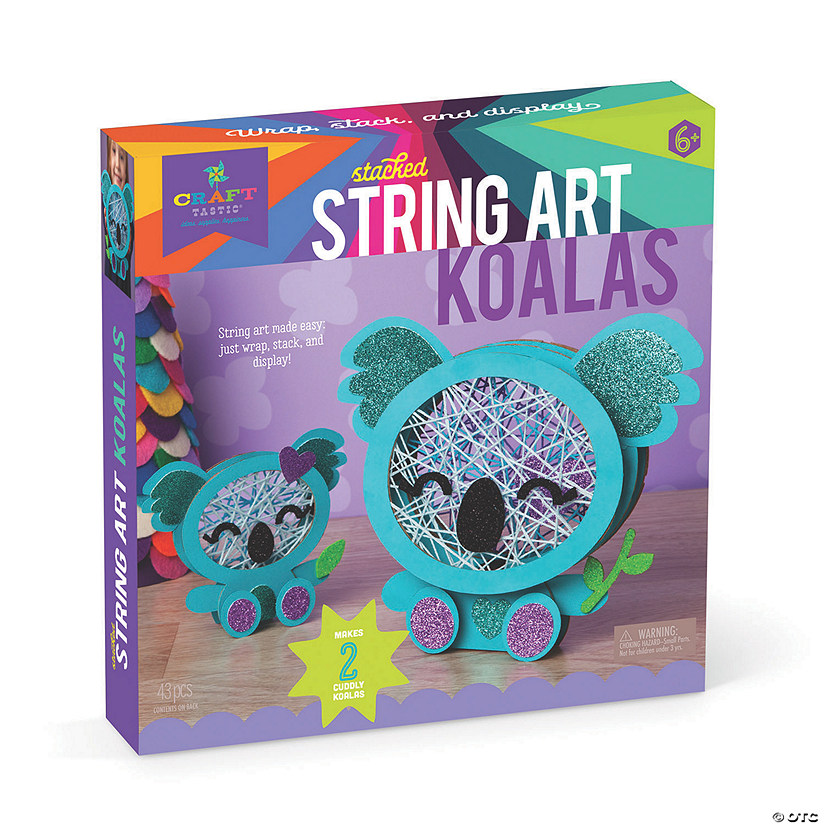 Stacked String Art Koala Image
