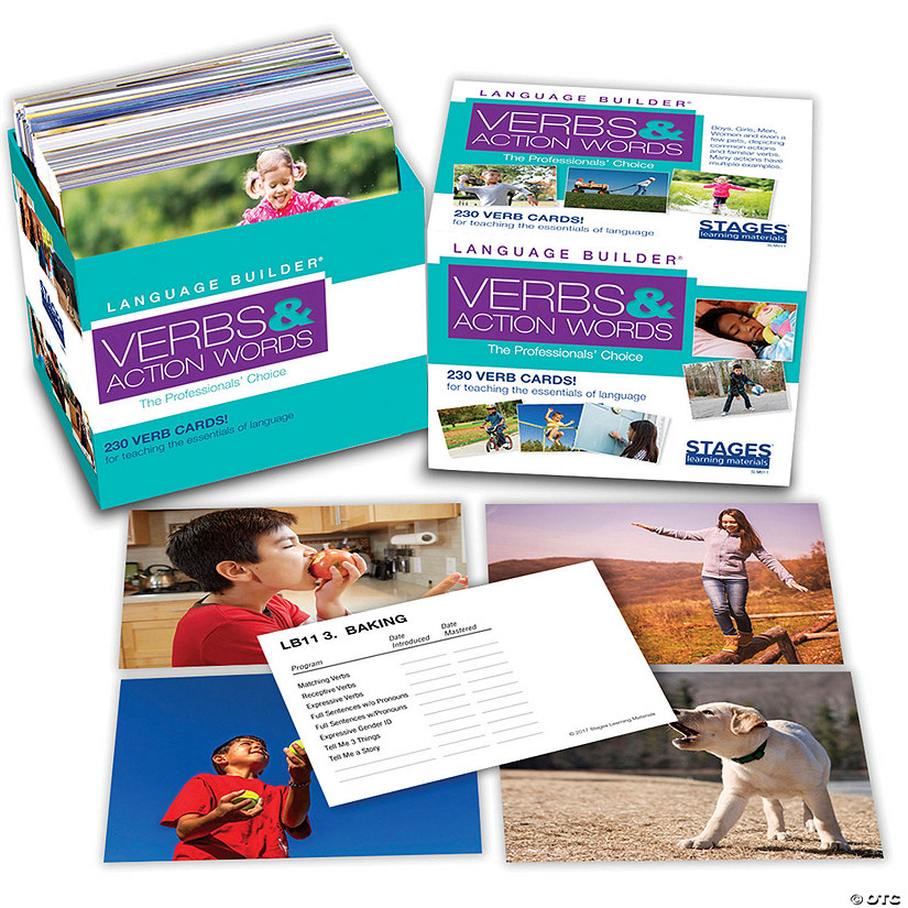 Stages Learning Materials Language Builder Picture Cards, Verbs Image