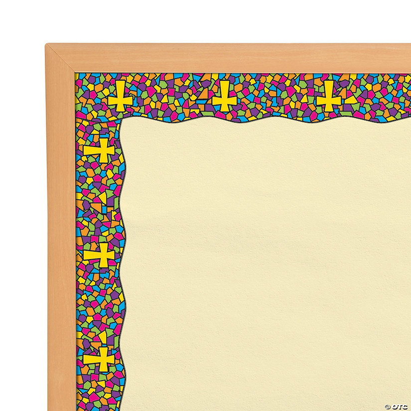 Stained Glass Cross Bulletin Board Borders - Discontinued