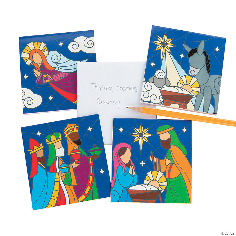 Stained Glass Nativity Notepads Oriental Trading
