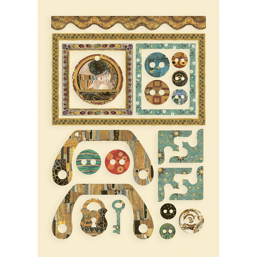 Stamperia Wooden Shapes A5Frames & Buttons, Klimt Oriental Trading