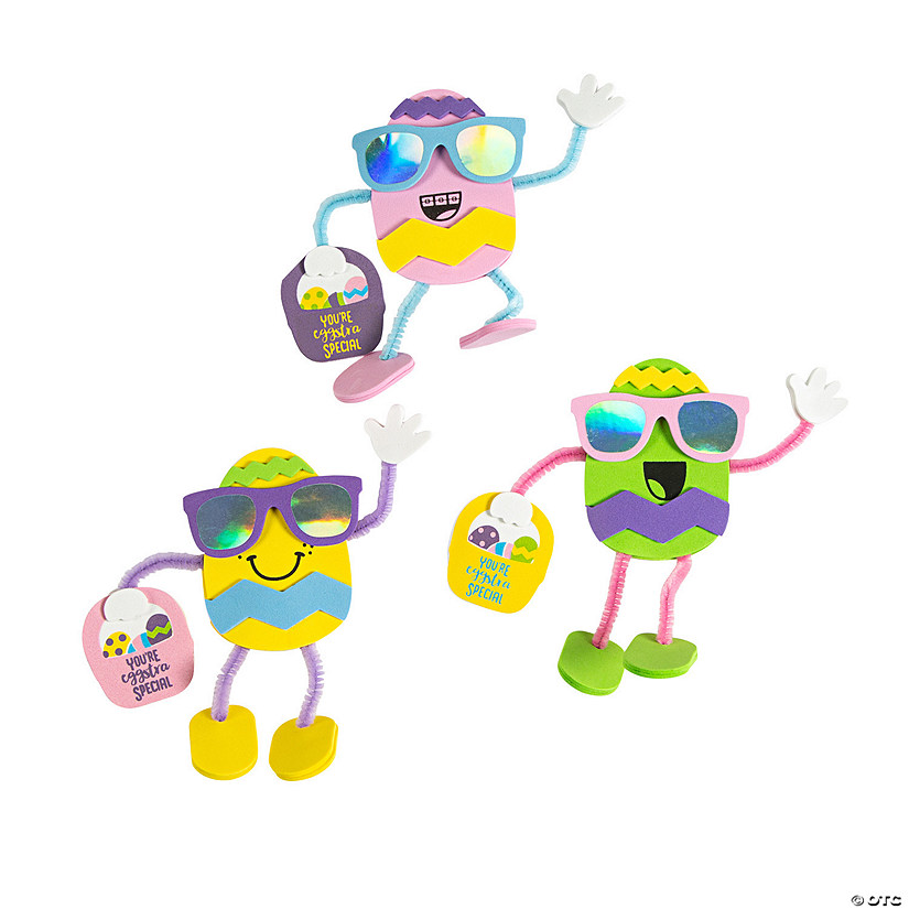 Stand-Up Easter Egg Character Craft Kit - Makes 12 Image