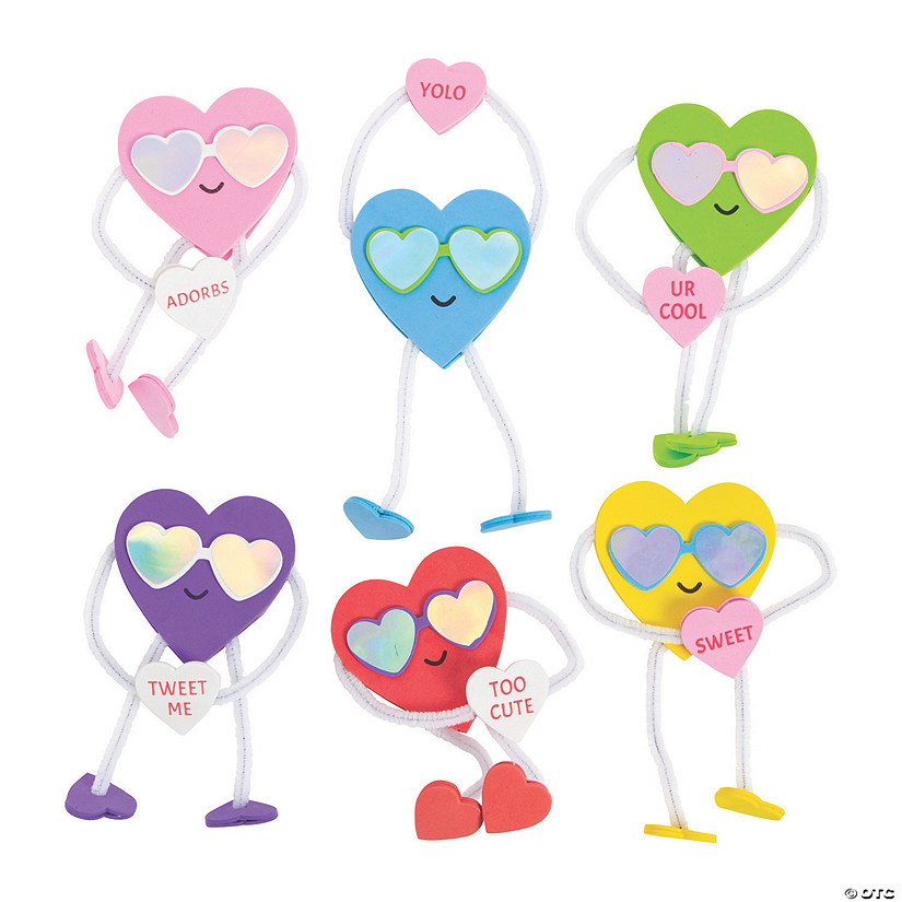 Stand-Up Valentine Hearts Craft Kit - Makes 12 Image