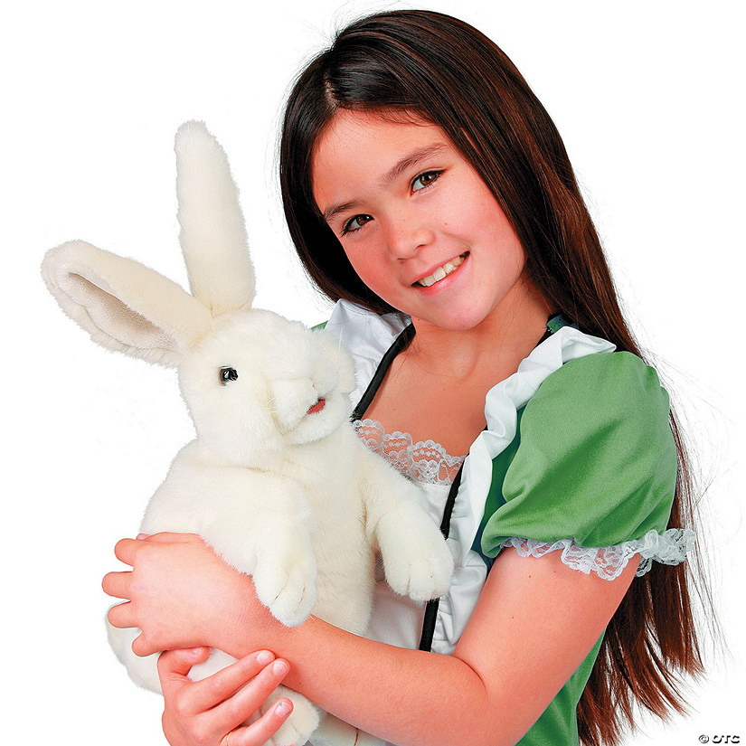 Standing White Rabbit Puppet Image