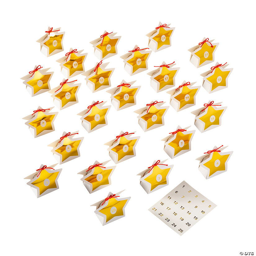 Star Advent Boxes - 26 Pc. Image