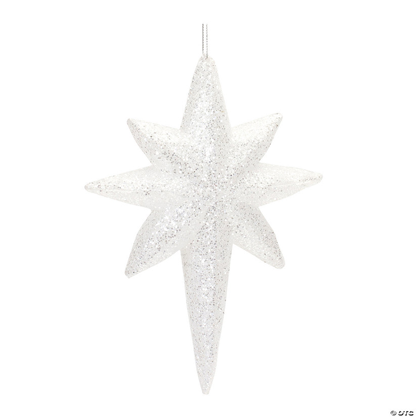 Star Drop Ornament (Set Of 12) 8"H Acrylic Image