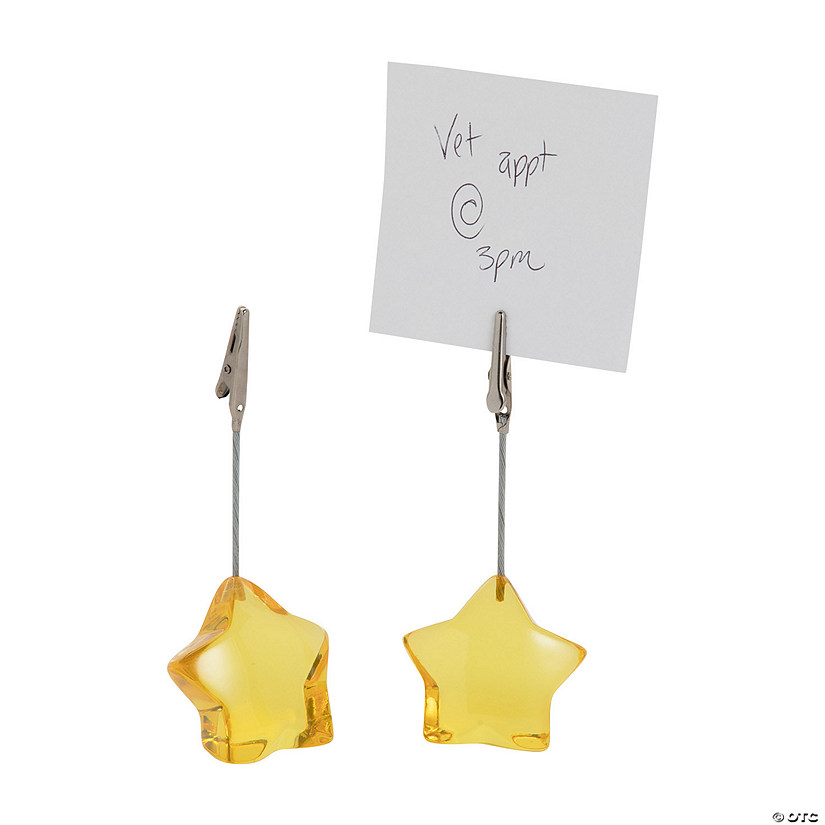 Star Memo Clip Holders 6 Pc. Oriental Trading