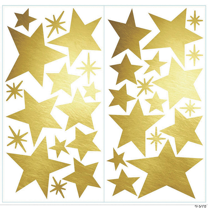 Star Peel And Stick Wall Decal With Foil Oriental Trading