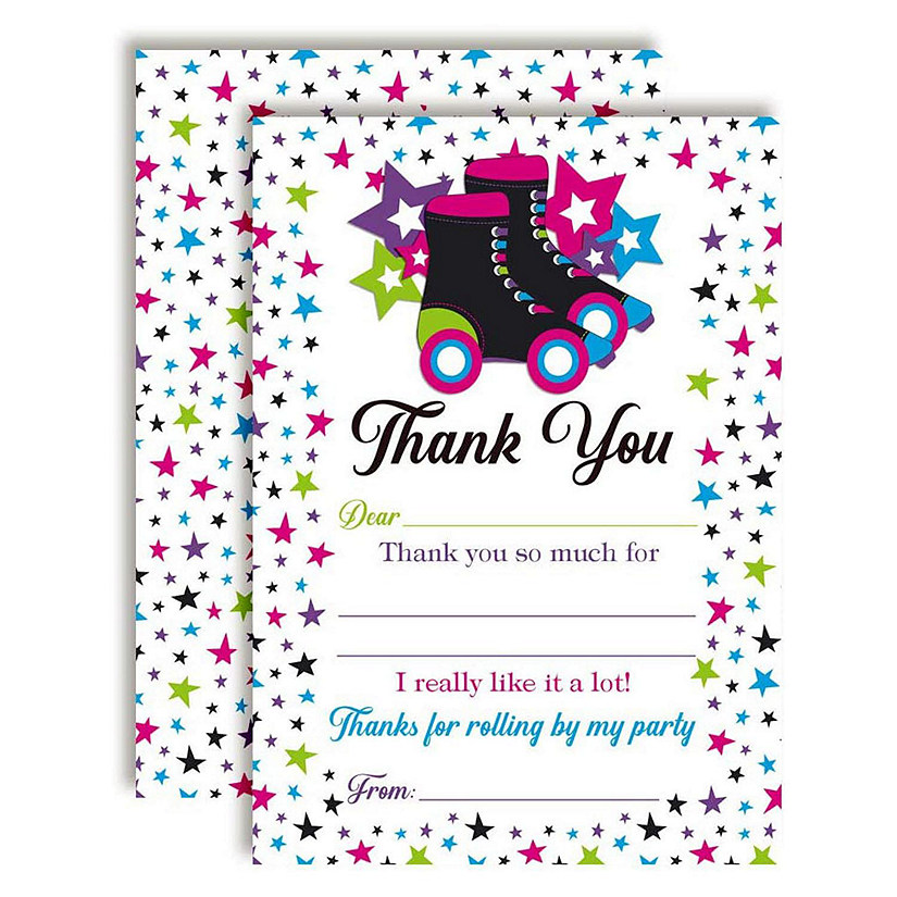 Star Roller Skating Thank You 20pc. by AmandaCreation Image