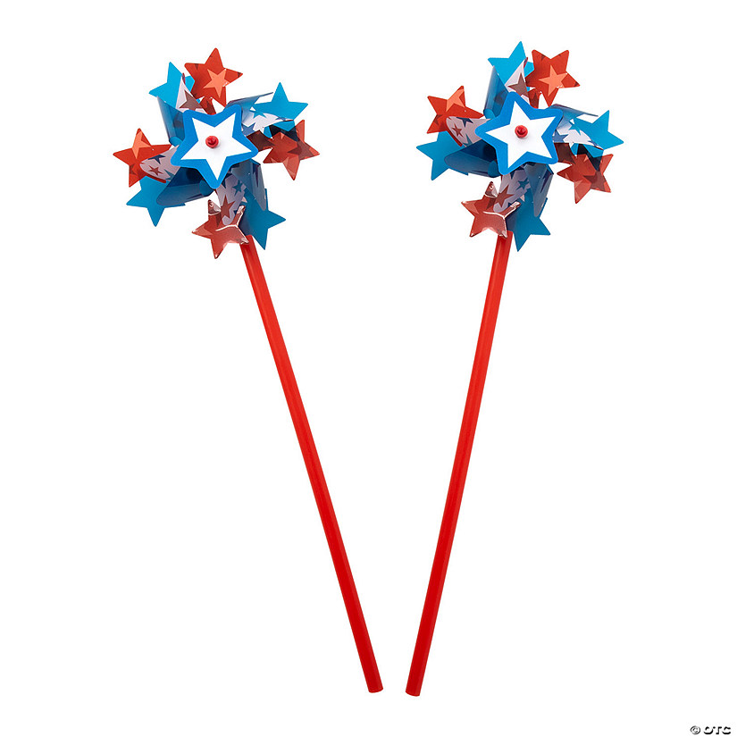 Star-Shaped Patriotic Pinwheels - 36 Pc. Image