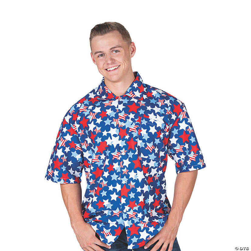 Star-Spangled Print Patriotic Shirt Image
