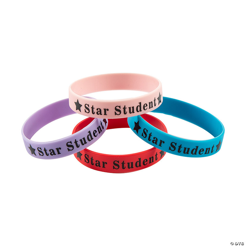 Star Student Rubber Bracelets Oriental Trading