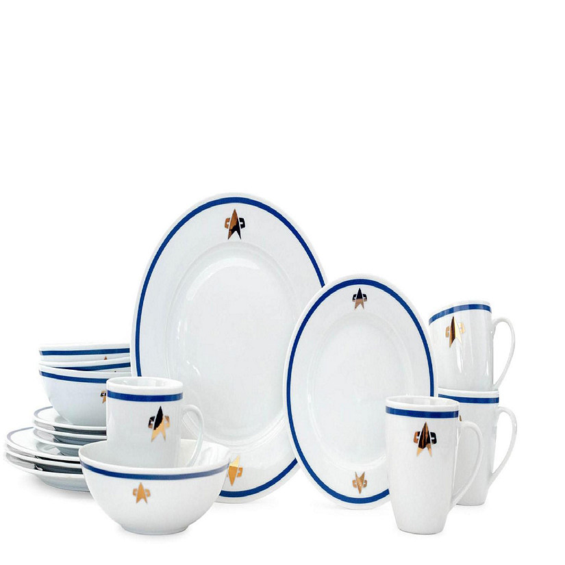 Star Trek The Next Generation Dinnerware Sets 16Piece Ceramic Dinner