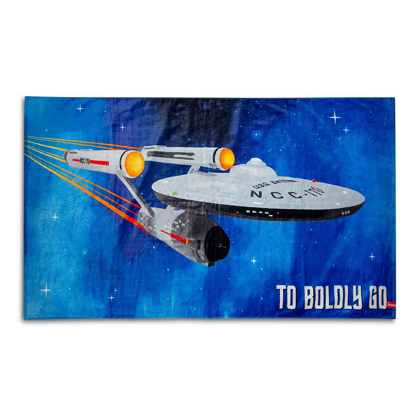 Star Trek: The Original Series "Boldly Go" Beach Towel  60 x 30 Inches Image