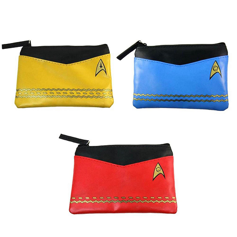 Star Trek Uniform Coin Purse Gift Set: Gold, Red, & Blue Image