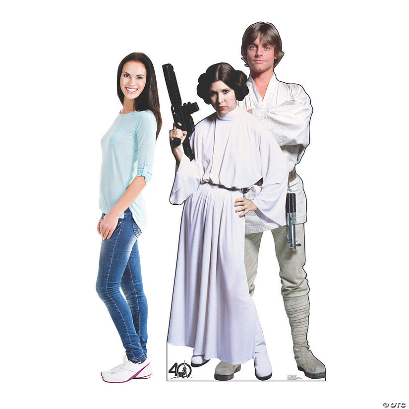 Star Wars&#8482; 40th Anniversary Edition Luke & Leia Stand-Up Image