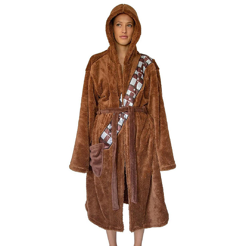 Star Wars Chewbacca Hooded Bathrobe for Adults  One Size Fits Most Image