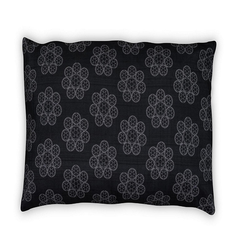 Star Wars Lumbar Throw Pillow  White Imperial Symbol Pattern  15 x 24 Inches Image