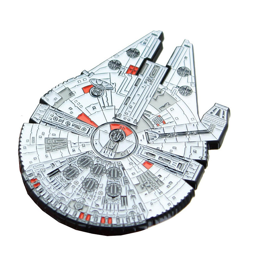Star Wars Millennium Falcon Large Enamel Pin 3 X 2.25 inches Image
