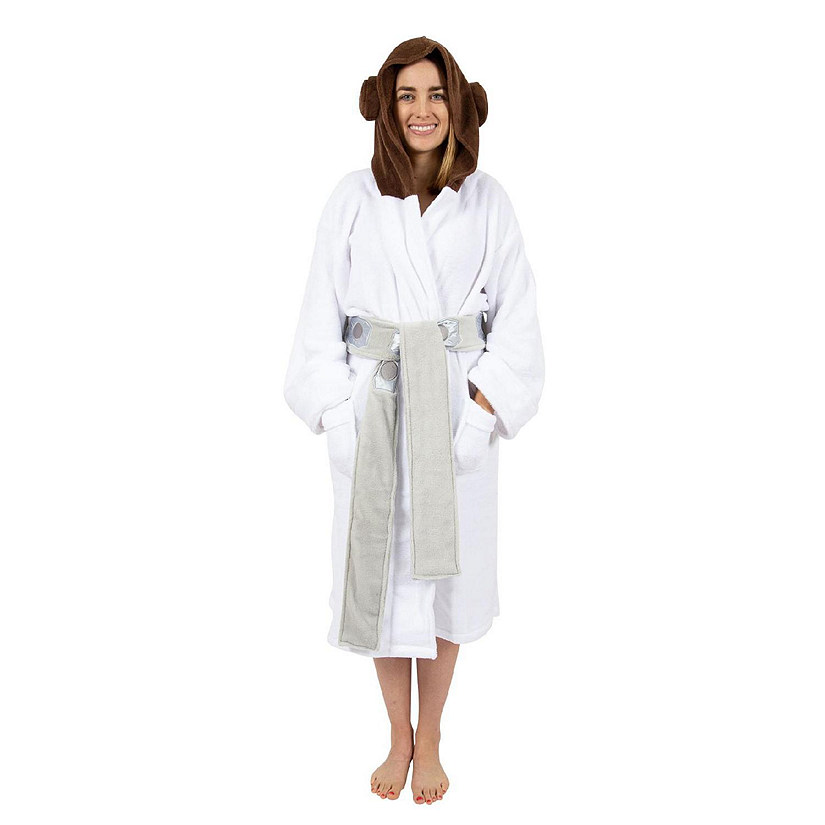 Star Wars Princess Leia Unisex Hooded Bathrobe for Adults  One Size Fits Most Image