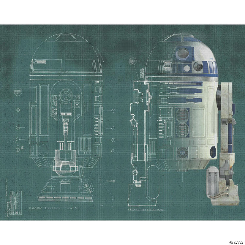 Star Wars R2-D2 Prepasted Mural Image