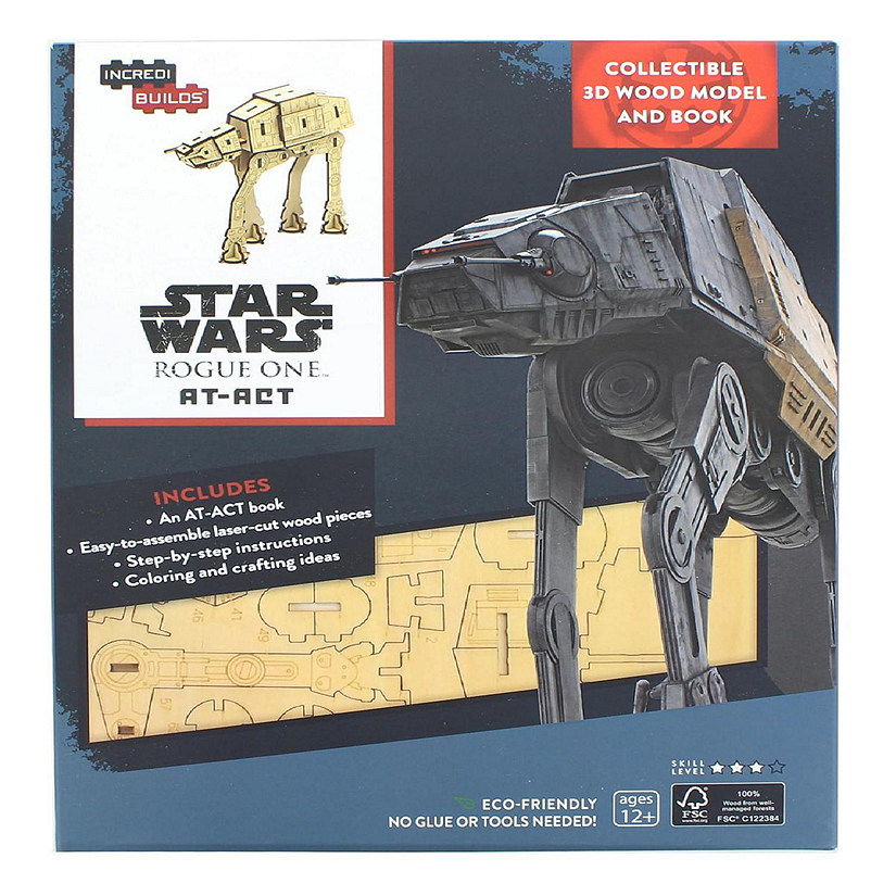 Star Wars Rogue One AT-ACT IncrediBuilds 3D Wood Model Image