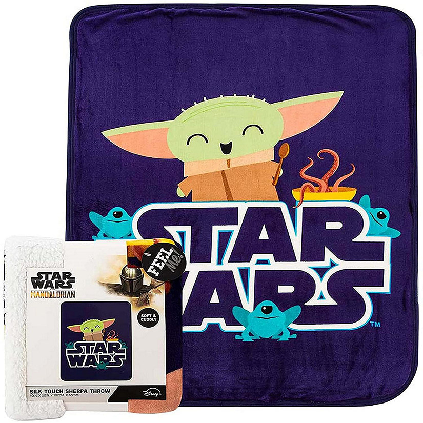Star Wars The Child Snack Is Way 40 x 50 Inch Silk Touch Sherpa Throw Blanket Image