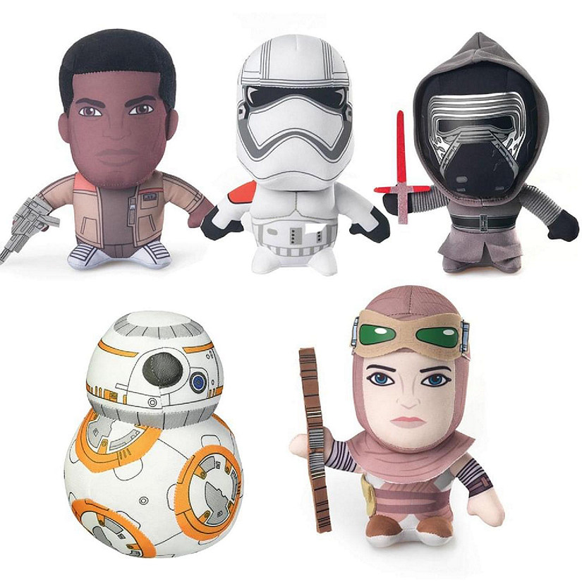 Star Wars The Force Awakens Plush Set: Rey, Finn, Kylo Ren, BB-8, & Stormtrooper Image