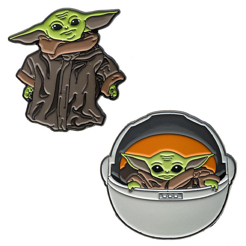 Star Wars: The Mandalorian, The Child "Baby Yoda" Enamel Pin Bundle  Set of 2 Image
