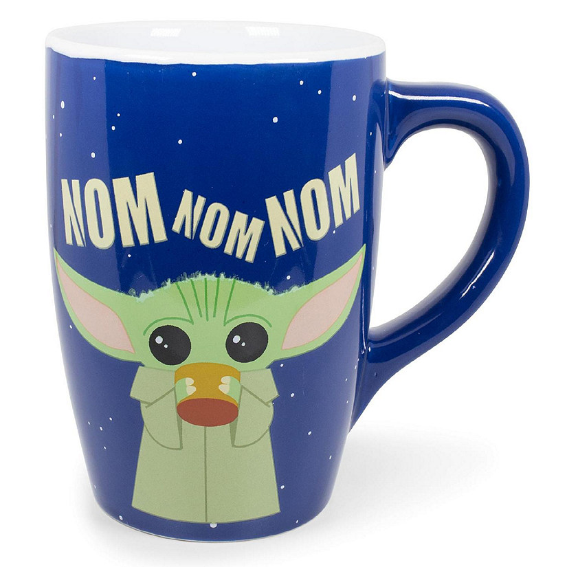 Star Wars: The Mandalorian The Child "Nom Nom Nom" Ceramic Mug  Holds 25 Ounces Image
