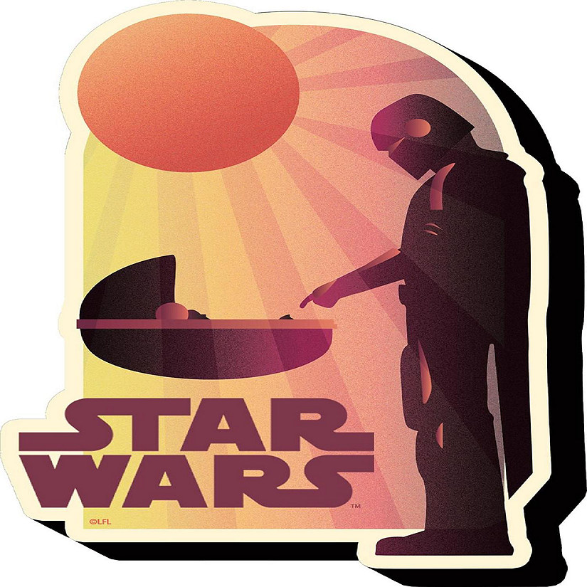 Star Wars The Mandalorian The Child Sunset Funky Chunky Magnet Image