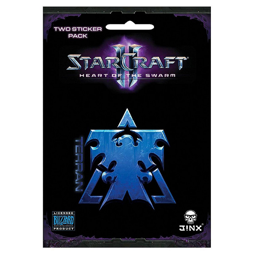 StarCraft II: Heart of the Swarm Multi-size Sticker 2-Pack: Terran, Blue Image