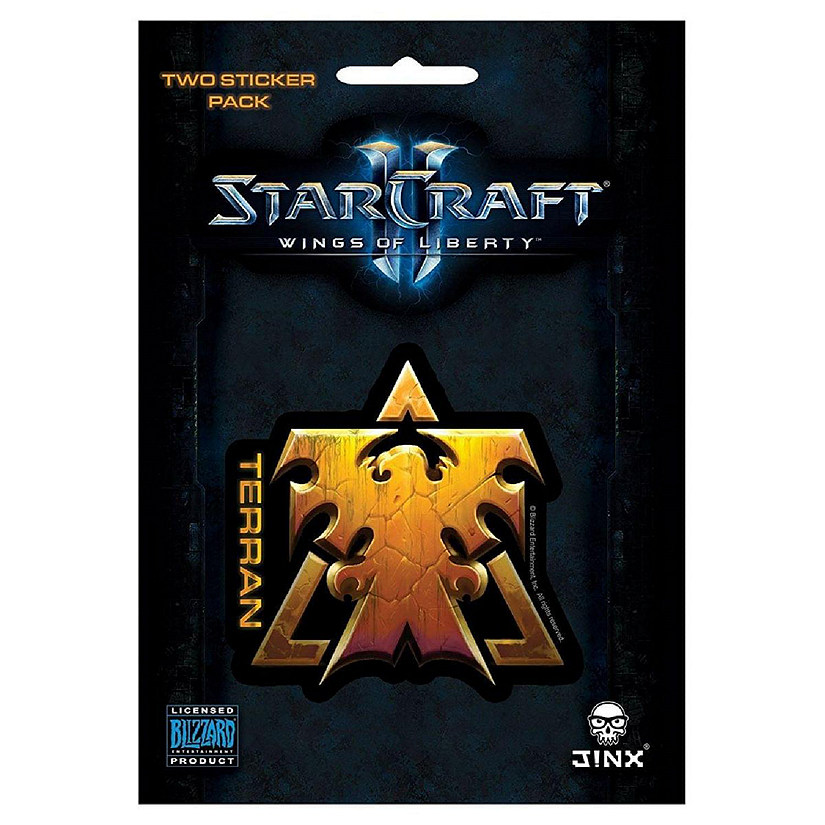 StarCraft II: Wings of Liberty Multi-size Sticker 2-Pack: Terran, Gold Image