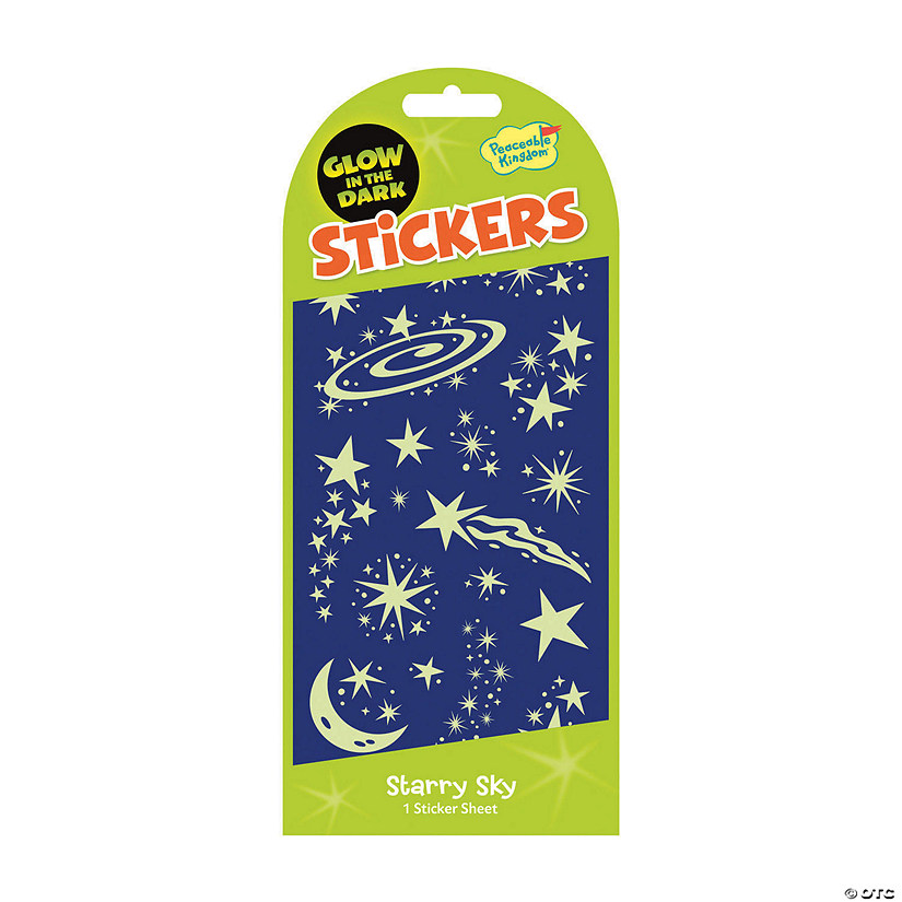 Starry Sky Glow-in-the-dark Stickers: Pack of 12 Image