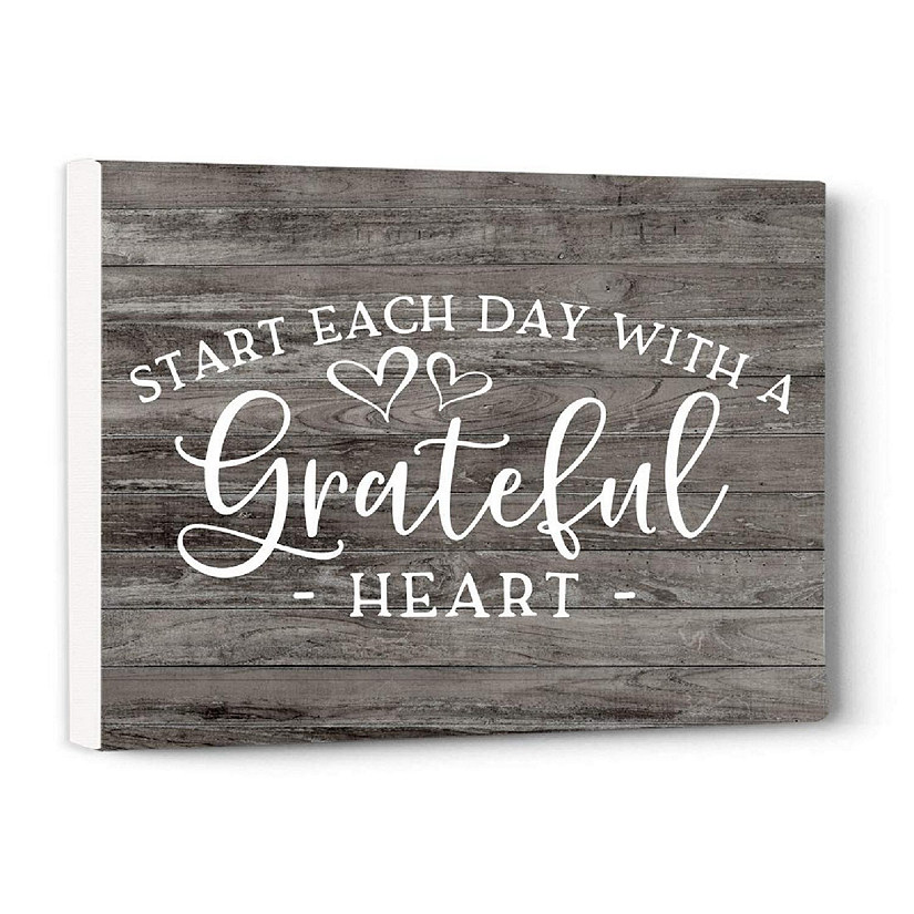 Start Each Day Grateful Heart 8.5x11in Image